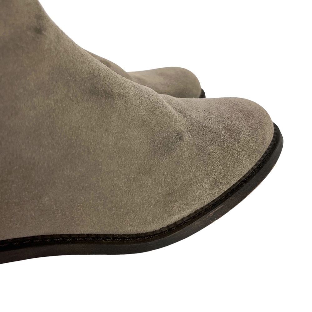 Franco Sarto Happily Women's Gray Taupe Genuine Leather Suede Ankle Boots sz 9.5 - Picture 4 of 16
